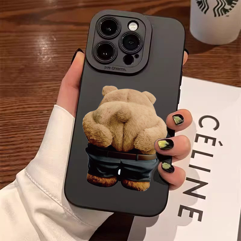 Phone Cases Funny - Funny Cool Bear Silicone Phone Case