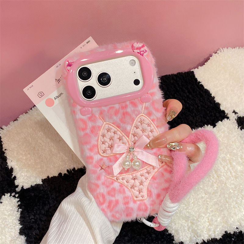 Phone Cases Iphone 17 Pro - Luxury Leopard Print Bikini Pattern Plush