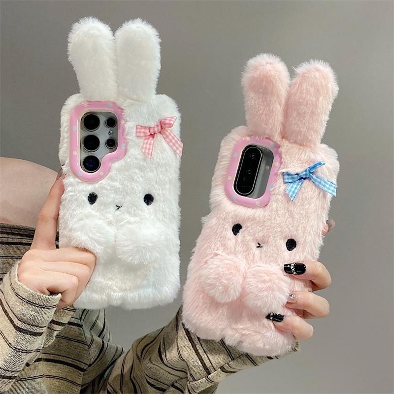 Phone Cases Samsung Galaxy - Koren 3D Cartoon Bowknot Rabbit Ears