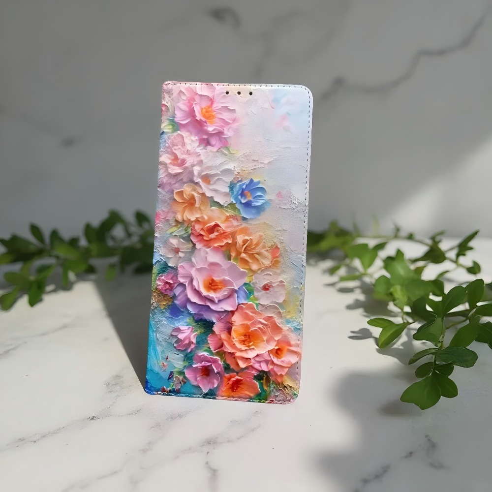 Phone Cases Samsung Galaxy - Painted Magnetic Flip Leather Wallet Case