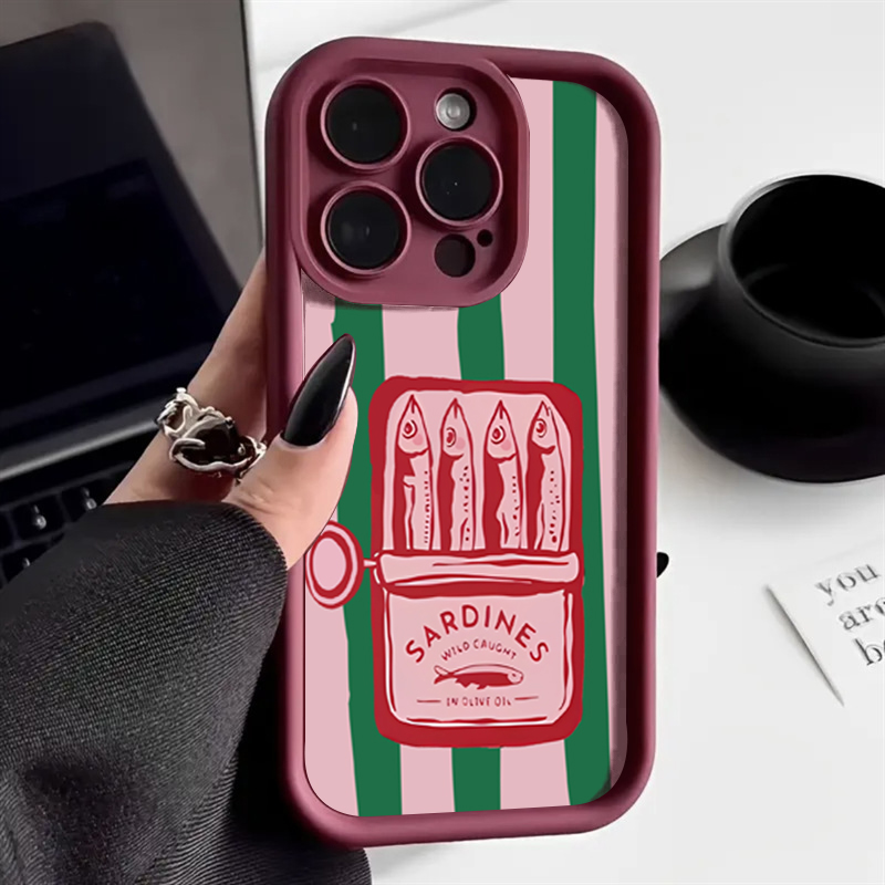 Phone Cases Funny - Funny Sardine Can Retro Striped Phone