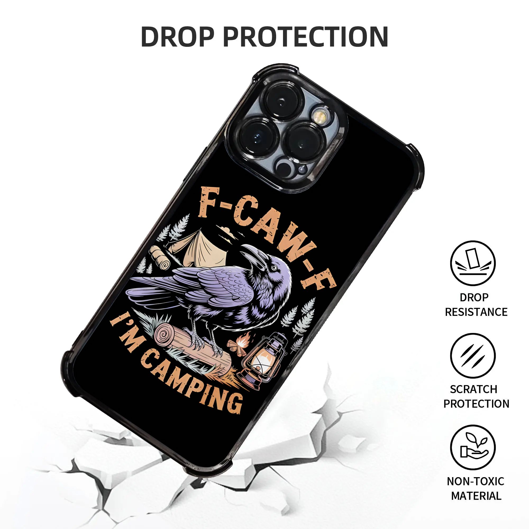 Funny Raven F CAW F I'm Campin - Phone Cases Funny ulasan dan harga