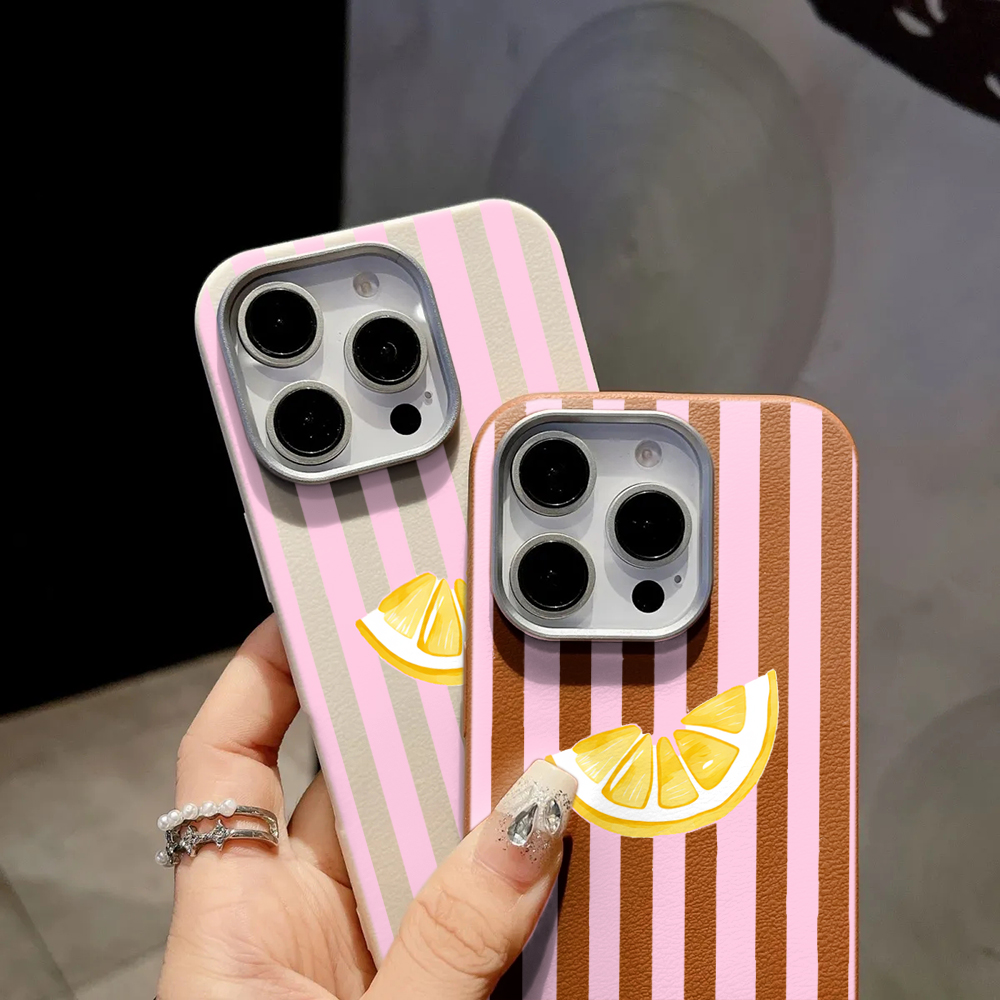 Lemon Pink Stripes Phone Case  - Phone Cases Xiaomi 14T ulasan dan harga