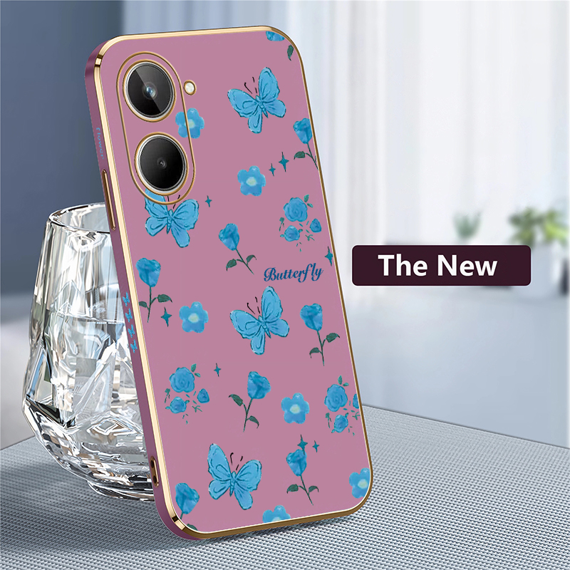 Flower Butterfly Print Phone C - Phone Cases Realme ulasan dan harga
