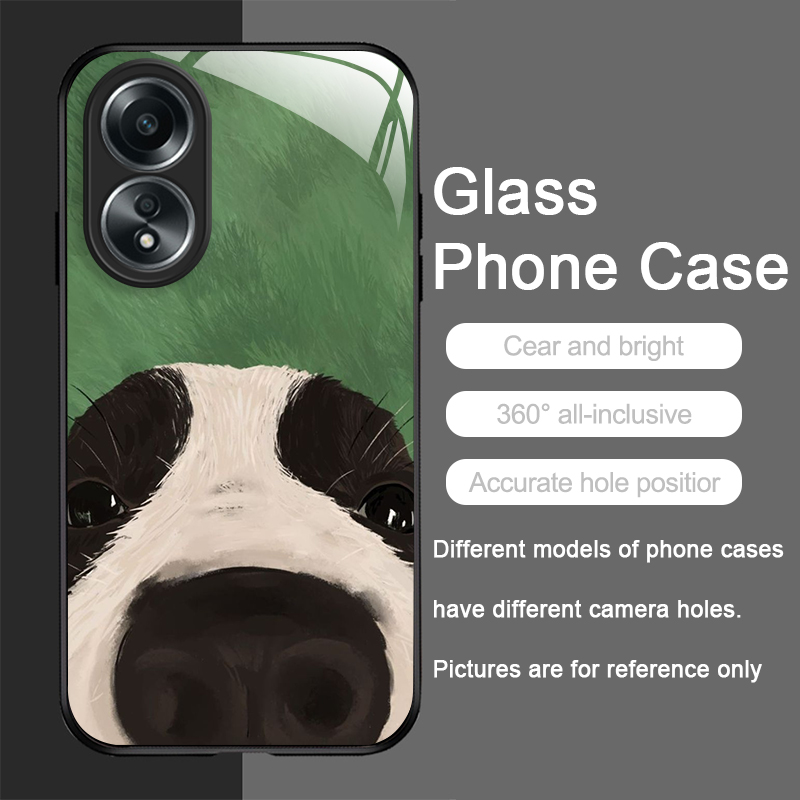 Oil Painting Yellow Dog Black  - Phone Cases Realme ulasan dan harga