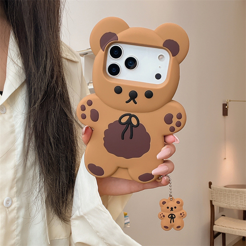3D Cartoon Bear Soft Silicone  - Phone Cases Funny ulasan dan harga