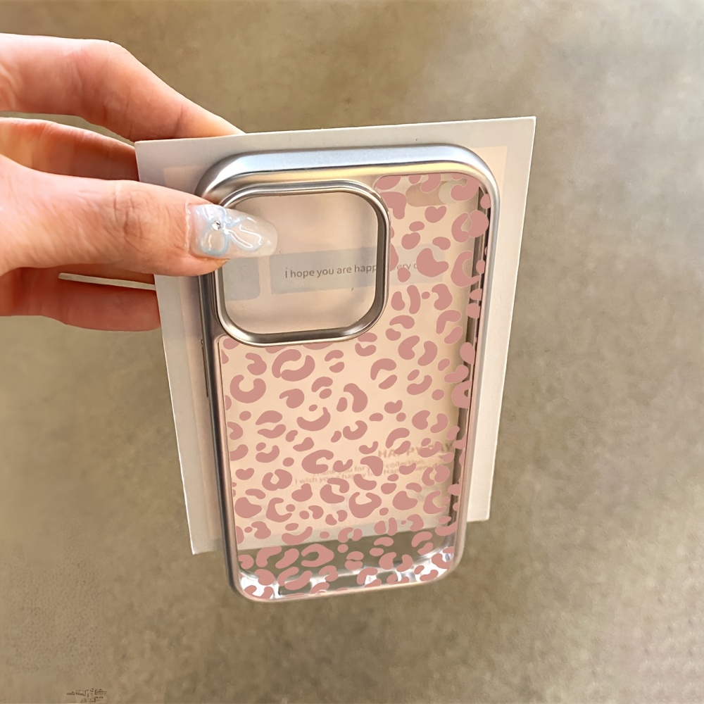 Pink Leopard Print Electroplat - Phone Cases Leopard Print ulasan dan harga