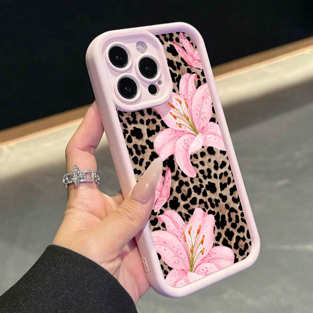 Pink Bow Lily Flower Leopard P - Phone Cases Leopard Print ulasan dan harga