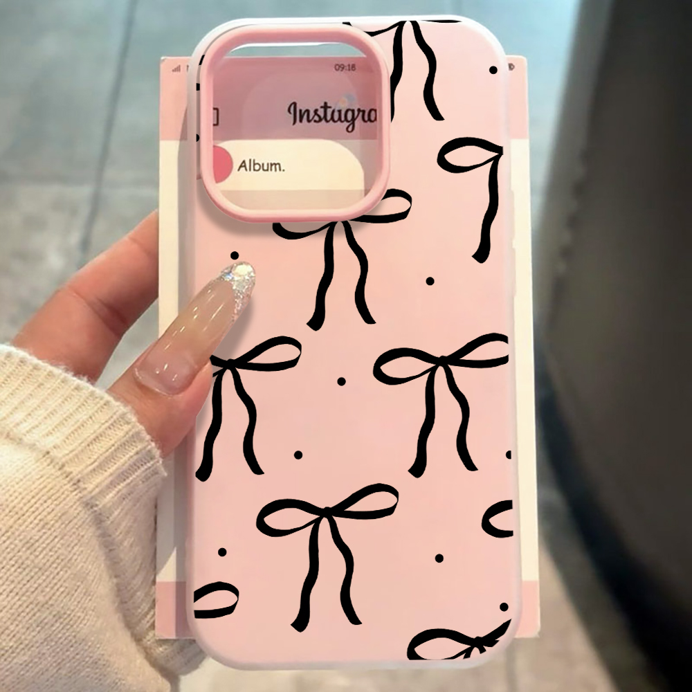 INS Big Black Bow Pattern SIli - Phone Cases Xiaomi 14T ulasan dan harga