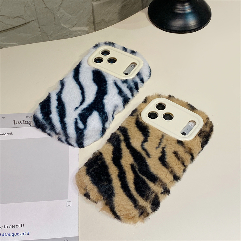 Luxury Zebra Pattern Fluffy Pl - Phone Cases Iphone 17 Pro ulasan dan harga