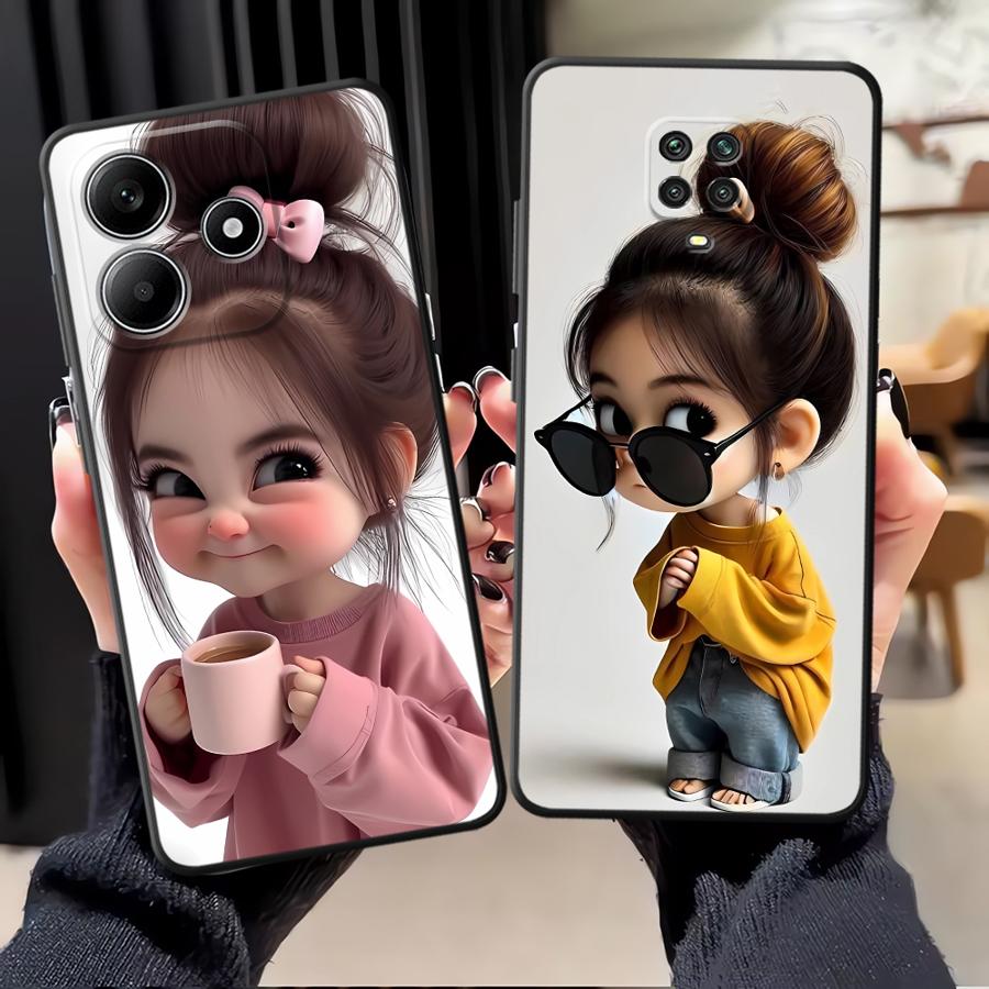 Cartoon Girl Pattern Funda Pho - Phone Cases Xiaomi ulasan dan harga