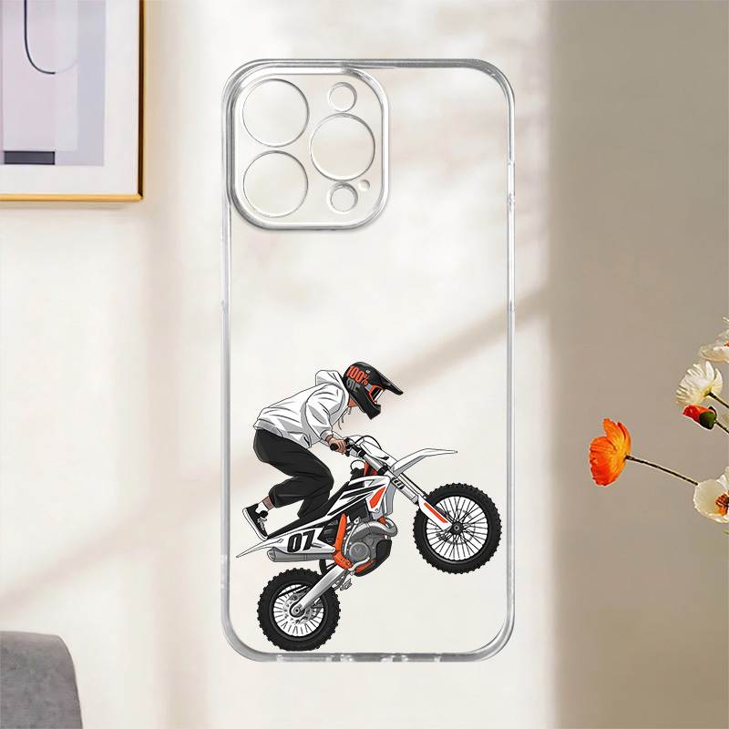 Motorcycle Boy Pattern Transpa - Phone Cases Vape ulasan dan harga
