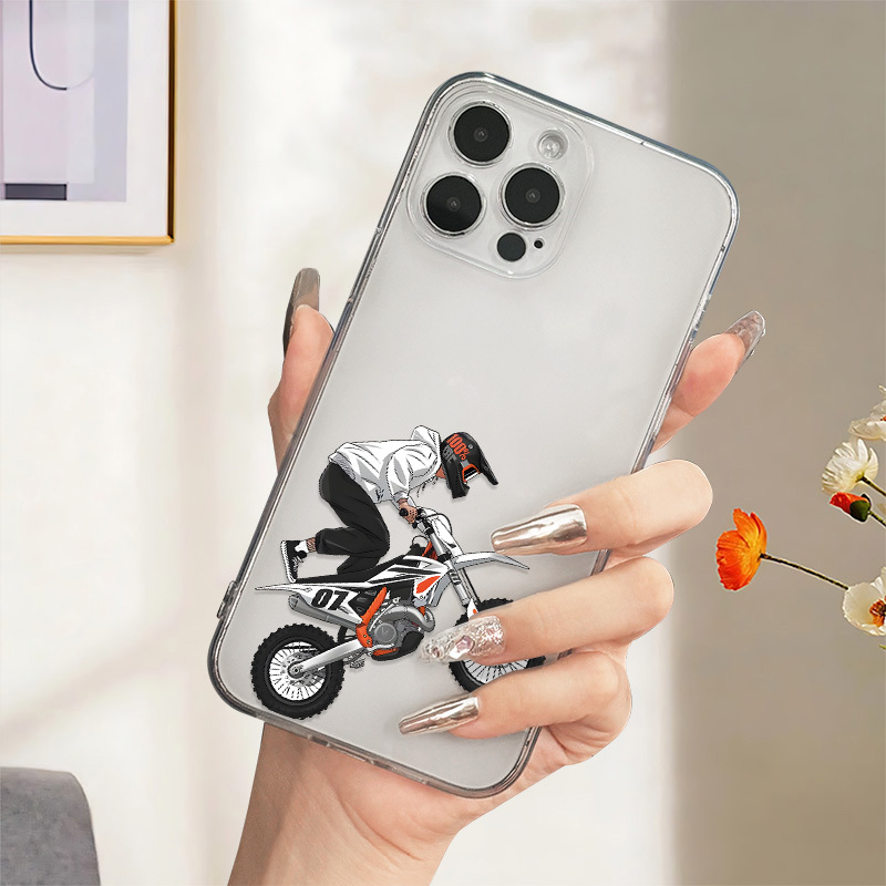 Motorcycle Boy Pattern Transpa - Phone Cases Vape ulasan dan harga