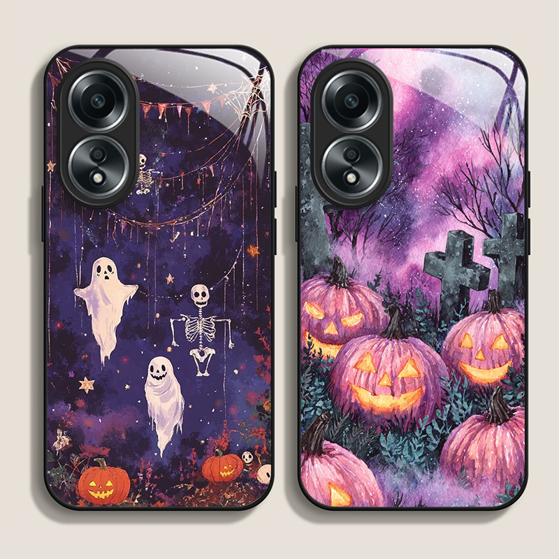 Trend Halloween Pumpkin Skull  - Phone Cases Realme ulasan dan harga