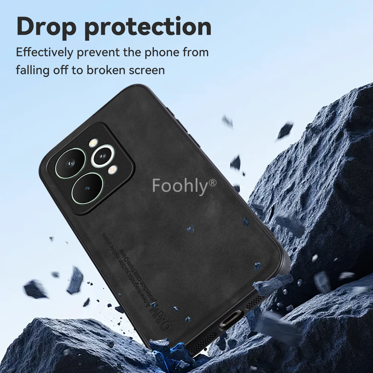 Nubuck Leather Magnetic Case f - Phone Cases Realme ulasan dan harga