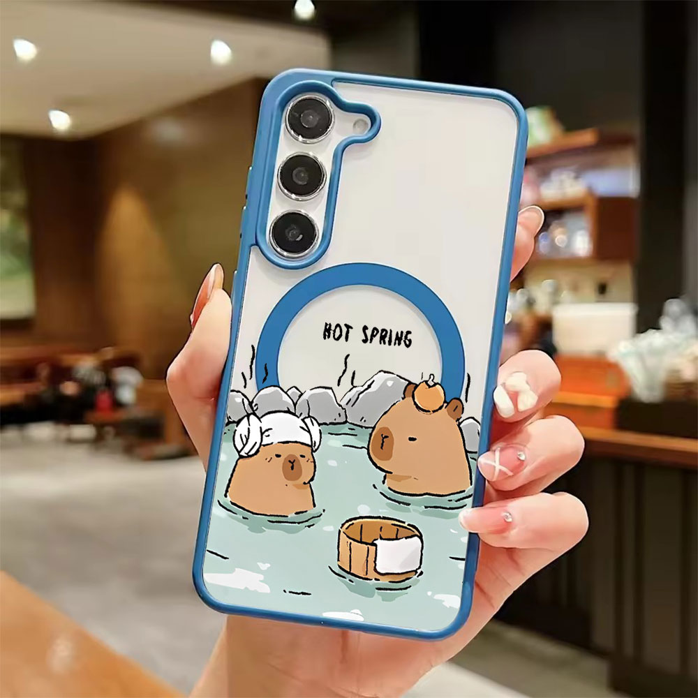 Color Transparent Magnetic Pho - Phone Cases Samsung Galaxy ulasan dan harga