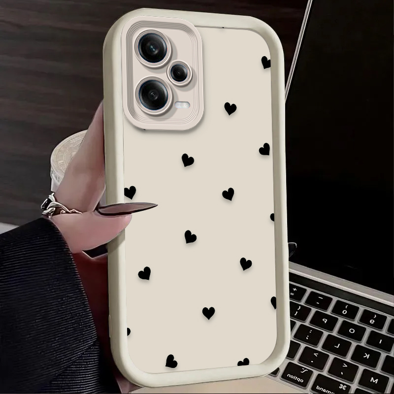 Black Love Heart Bowknot Phone - Phone Cases Xiaomi ulasan dan harga