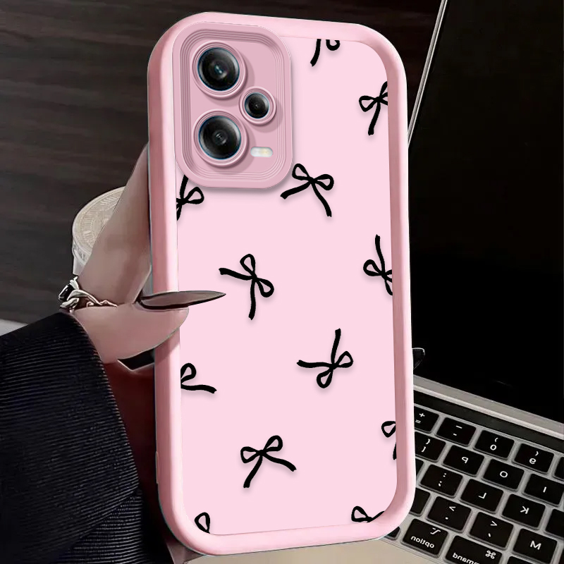 Black Love Heart Bowknot Phone - Phone Cases Xiaomi ulasan dan harga