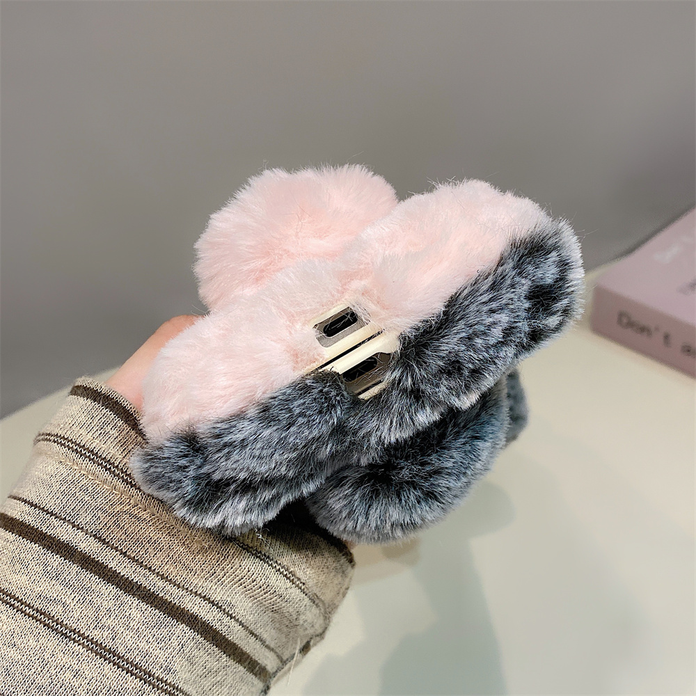 Cute Rabbit Ears Fluffy Stand  - Phone Cases Samsung Galaxy ulasan dan harga