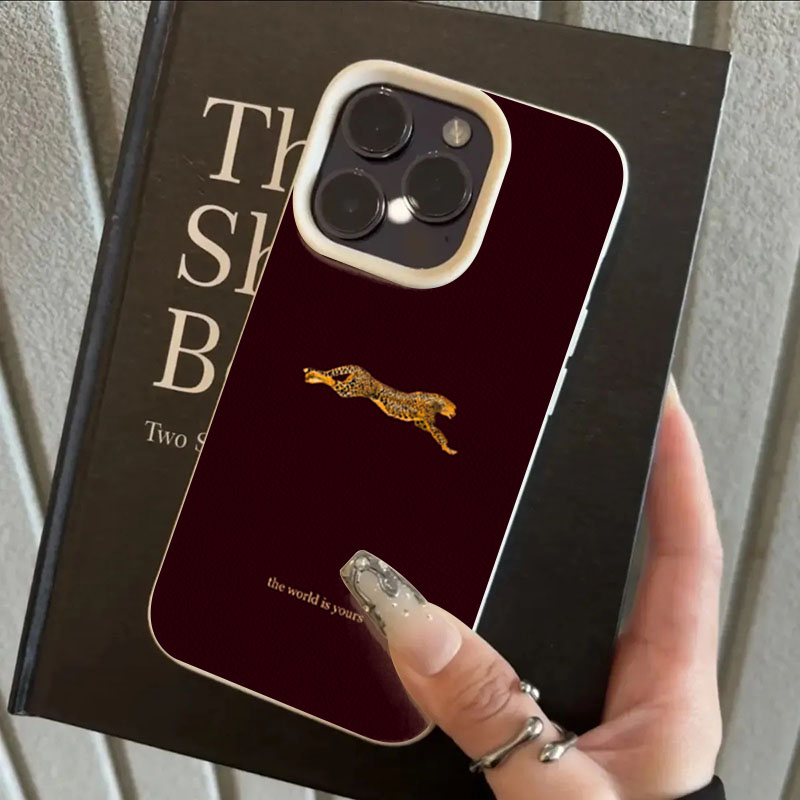 Minimalist Leopard Running Pat - Phone Cases Leopard Print ulasan dan harga