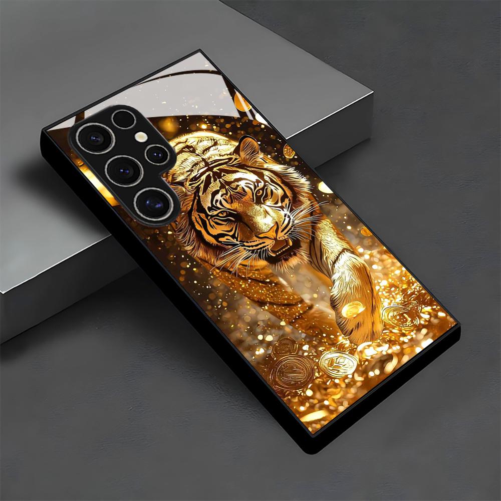 Tiger pattern glass Phone Case - Phone Cases Samsung Galaxy ulasan dan harga