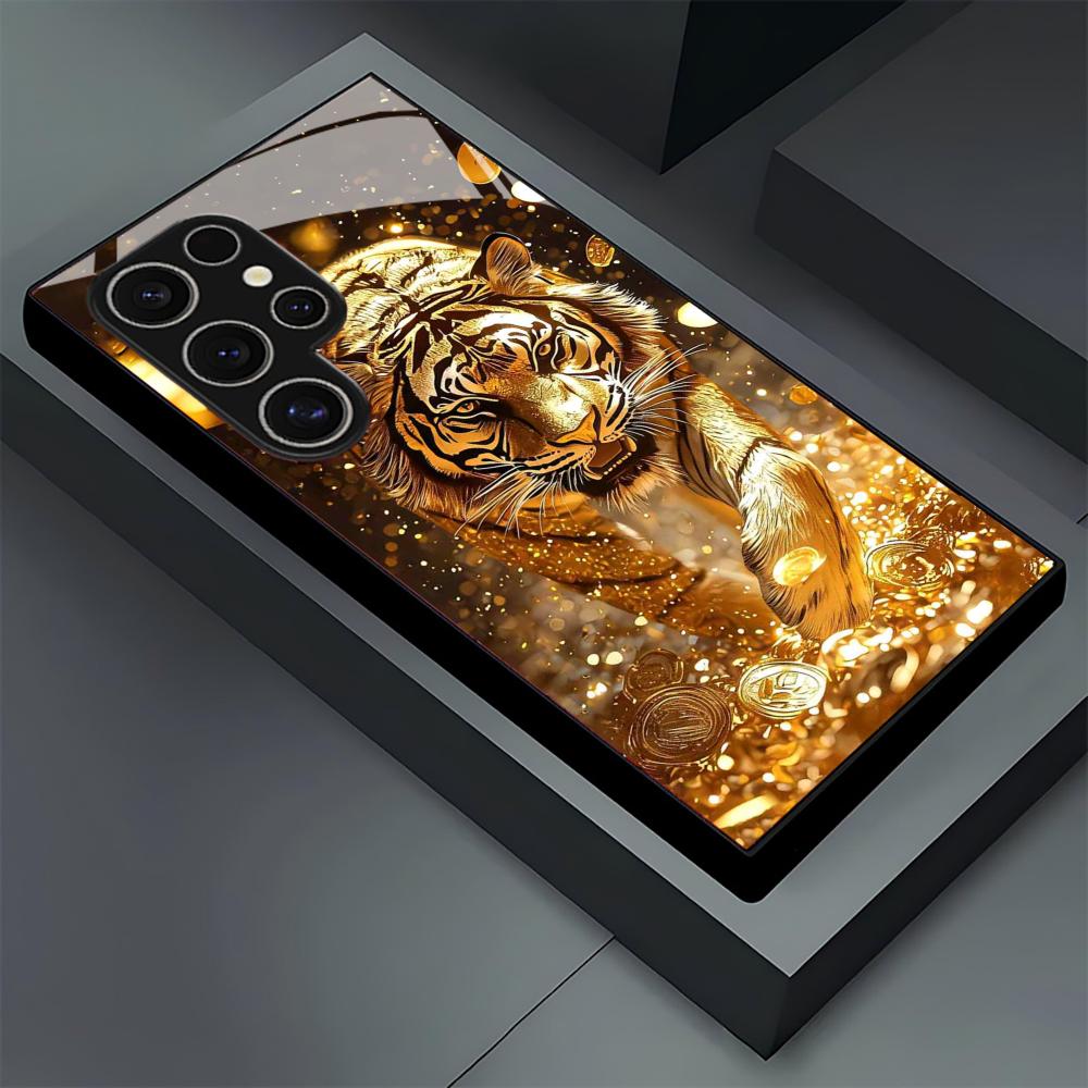 Tiger pattern glass Phone Case - Phone Cases Samsung Galaxy ulasan dan harga