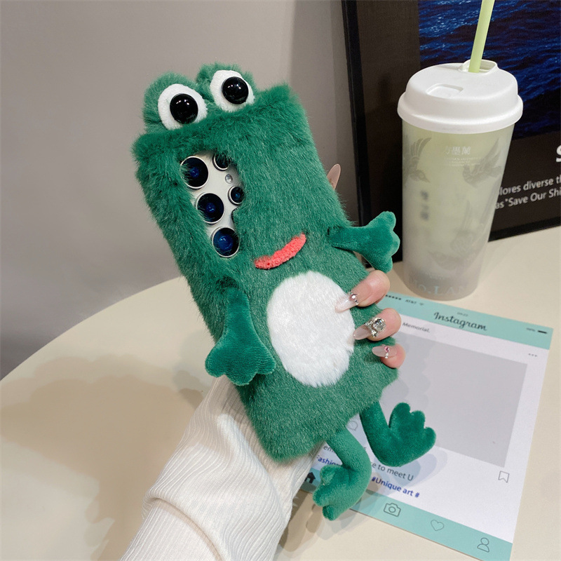 Plush Frog Phone Case, Cute Gr - Phone Cases Samsung Galaxy ulasan dan harga